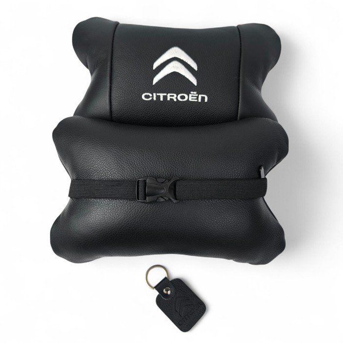 М'яка подушка для подорожей підголівник Citroën, Подушка дорожня для шиї комфорту в авто NB-22