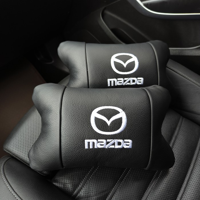 Подушка під шию з логотипом Mazda Мазда, Авто подушки в машину, Подушка для шиї VY-847 для водія