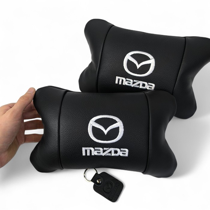 Подушка під шию з логотипом Mazda Мазда, Авто подушки в машину, Подушка для шиї VY-847 для водія