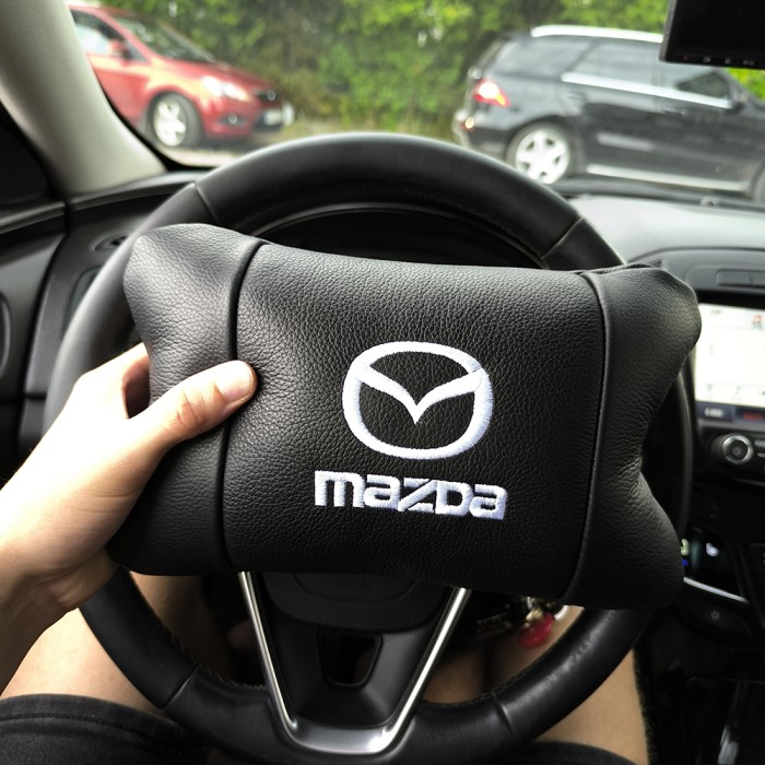 Подушка під шию з логотипом Mazda Мазда, Авто подушки в машину, Подушка для шиї VY-847 для водія
