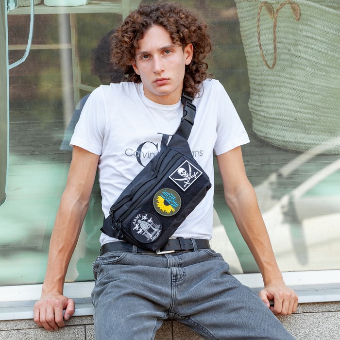 Чоловіча бананка зручна, Сумка-бананка з додатковою кишенею, Чоловіча бананка для хлопця UG-47