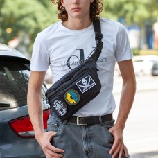 Чоловіча бананка на груди, Бананка чоловіча без принта, Бананка барижка сумка прада VH-68