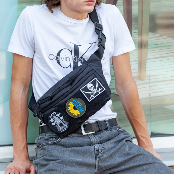 Чоловіча бананка на груди, Бананка чоловіча без принта, Бананка барижка сумка прада VH-68