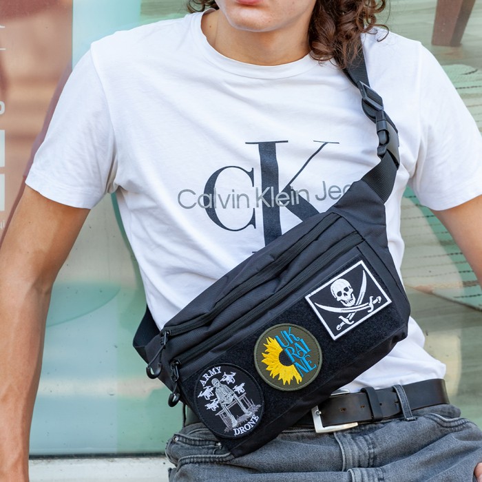 Чоловіча бананка на груди, Бананка чоловіча без принта, Бананка барижка сумка прада VH-68