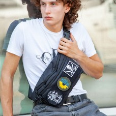 Чоловіча бананка зручна, Сумка-бананка з додатковою кишенею, Чоловіча бананка для хлопця UG-47