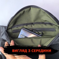 Міська бананка для чоловіків, Універсальна сумка бананка Чоловіча поясна чорна BJ-26