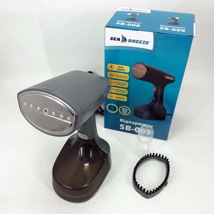 Відпарювач для одягу і текстилю Sea Breeze SB-008, Портативна парова щітка, Зручний ручний відпарювач EB-15