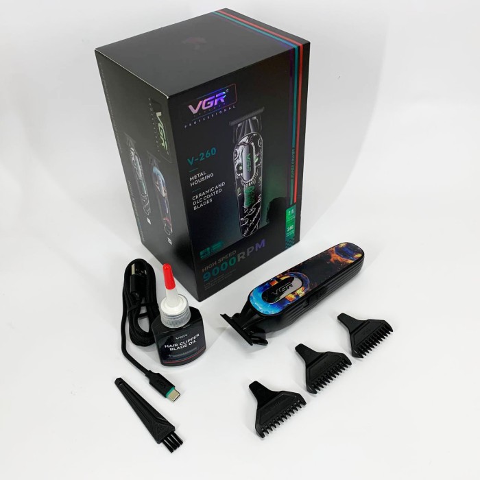 Професійна окантовочна машинка для стрижки волосся VGR V-260 RED, Професійний бездротовий тример YK-65