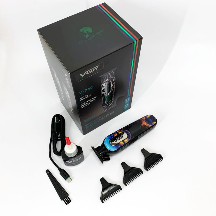 Професійна окантовочна машинка для стрижки волосся VGR V-260 RED, Професійний бездротовий тример YK-65