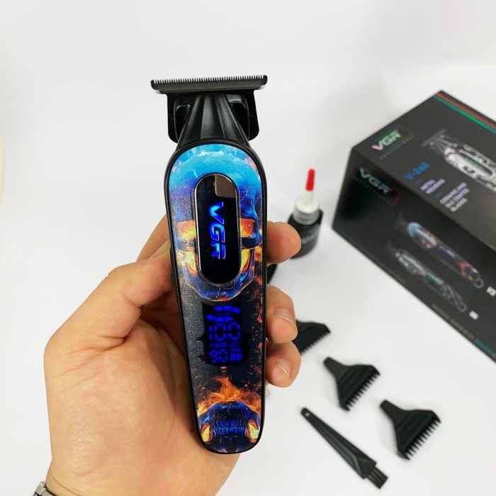 Професійна окантовочна машинка для стрижки волосся VGR V-260 RED, Професійний бездротовий тример YK-65