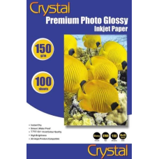 Фотопапір (папір для фото) Crystal глянсовий A6, 150 г/м², 100 аркушів