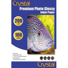 Фотопапір (фотографічний папір) Crystal GL-R6-200-100 глянсовий A6, 200 г/м², 100 аркушів