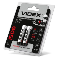 Акумулятори AA (пальчикові акумулятори) Videx 1500 mAh 2 шт, 1.2 В