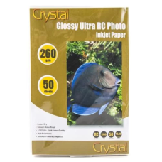 Фотопапір (фотографічний папір) Crystal глянсовий A6, 260 г/м², 50 аркушів