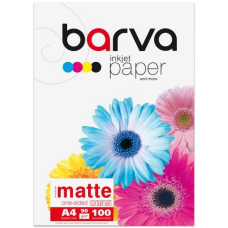 Фотопапір (папір для друку) Barva IP-A090-001 матовий A4, 90 г/м², 100 аркушів