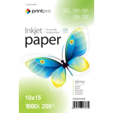 Фотопапір (фотографічний папір) PrintPro A6 глянсовий, 200 г/м², 1000 аркушів