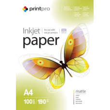 Фотопапір (фотографічний папір) PrintPro матовий A4, 190 г/м², 100 аркушів