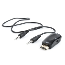 Перехідник HDMI на VGA (відеоадаптер) Cablexpert A-HDMI-VGA-02 чорний, 3.5 мм