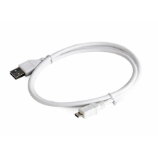 Кабель USB — microUSB (шнур microUSB) Cablexpert CCP-MUSB2-AMBM-W-0.5M білий, 0,5 м