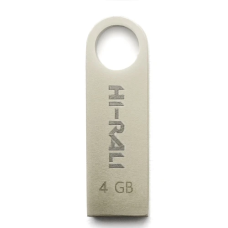 Флешка USB (USB-накопичувач) Hi-Rali Shuttle 4 ГБ, USB 2.0, сріблястий