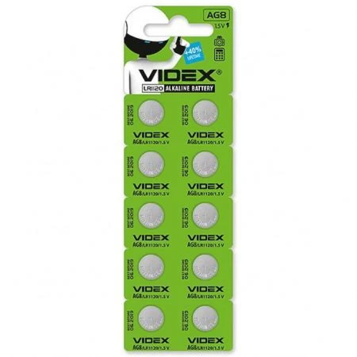 Батарейки Videx AG8/LR1120 1,5 В у блістері 10 шт