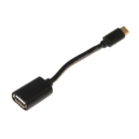 Кабель USB AF — Type-C (USB-перехідник) Atcom 14716 10 см чорний