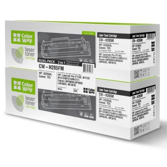 Тонер-картридж ColorWay HP 85A Black Dual Pack на 1600 сторінок