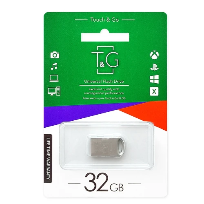 Флешка T&G Metal TG105 на 32 ГБ із металевим корпусом