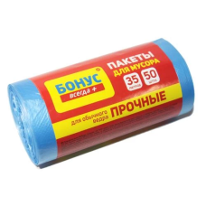 Пакети для сміття (сміттєві пакети) NoNaMe Бонус 35 л, 50 шт