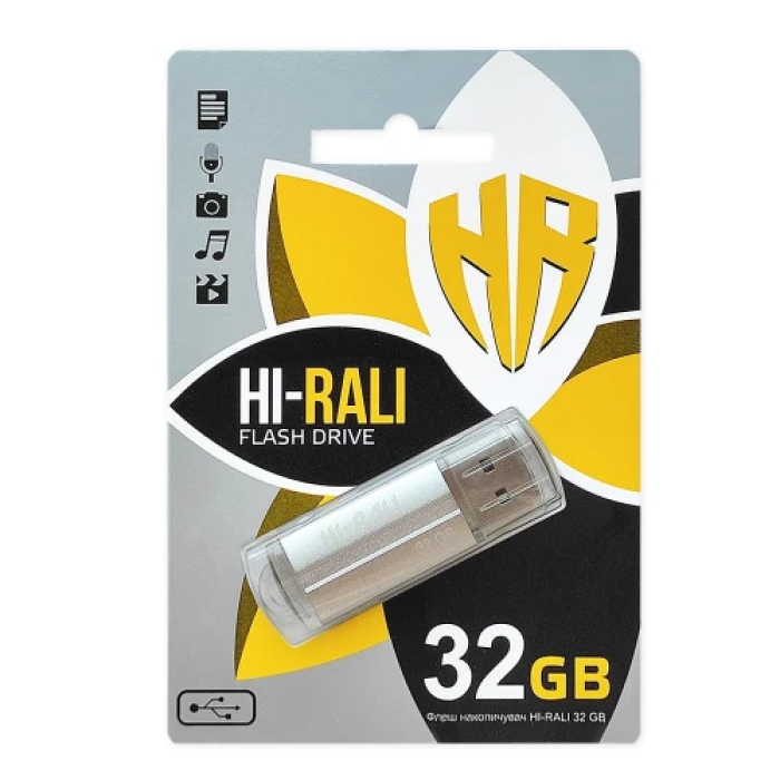 USB-флешка Hi-Rali Corsair на 32 ГБ, срібляста