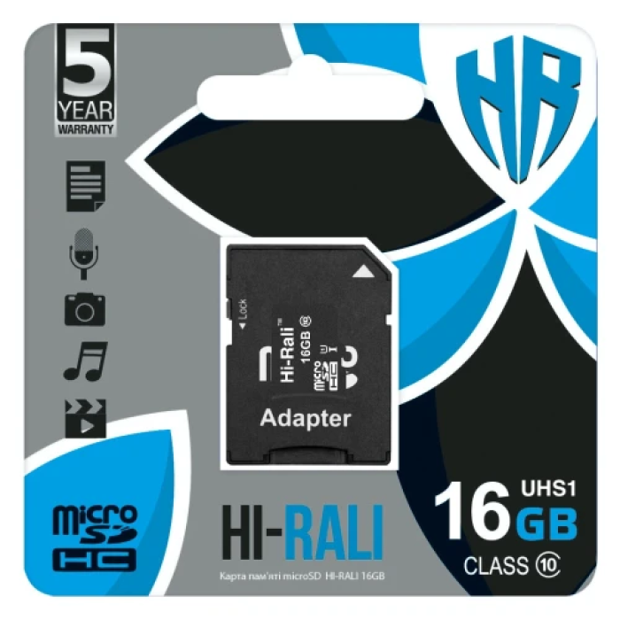 Карта пам’яті Hi-Rali microSDHC на 16 ГБ