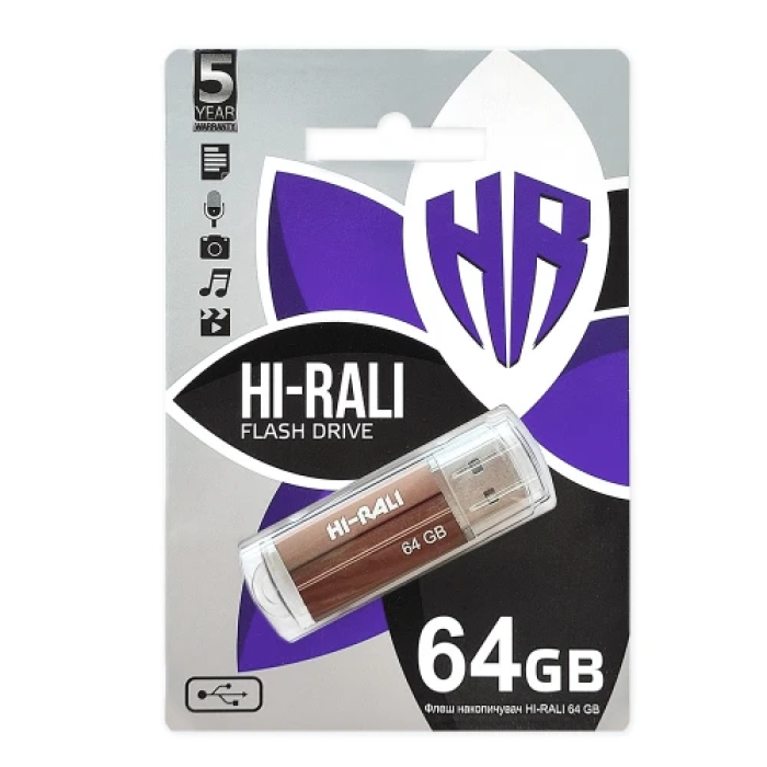 Флешка Hi-Rali Corsair 64 ГБ Bronze з USB 2.0