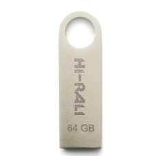 Флешка USB (USB-накопичувач) Hi-Rali Shuttle 64 ГБ, USB 2.0, сріблястий