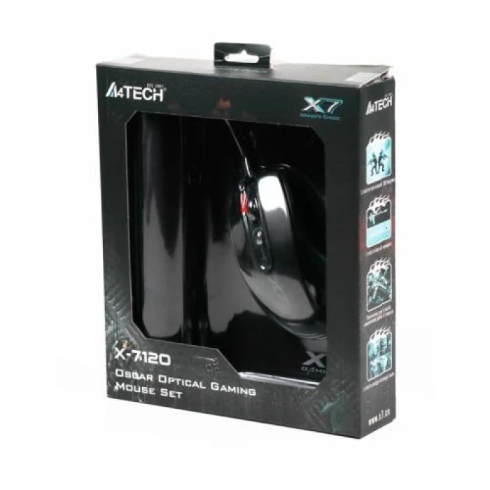 Ігровий комплект A4Tech X-7120: миша X-710BK і килимок