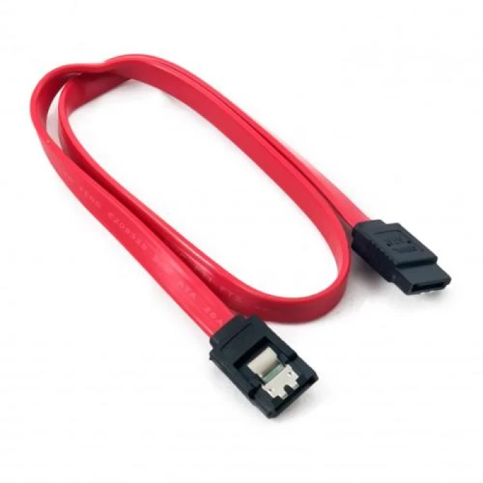 Червоний SATA-шлейф Extradigital 50 см із засувками