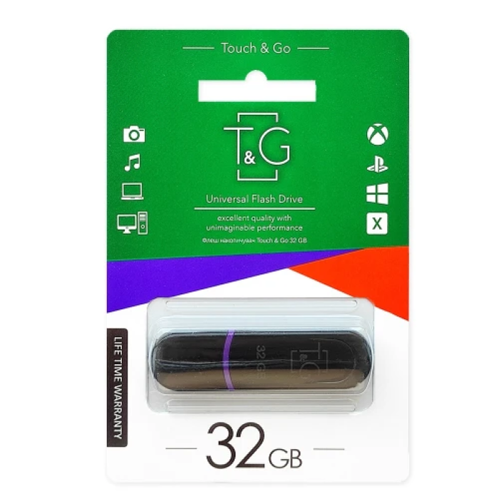 USB-флешка T&G Shorty TG012 на 32 ГБ, чорна, USB 2.0
