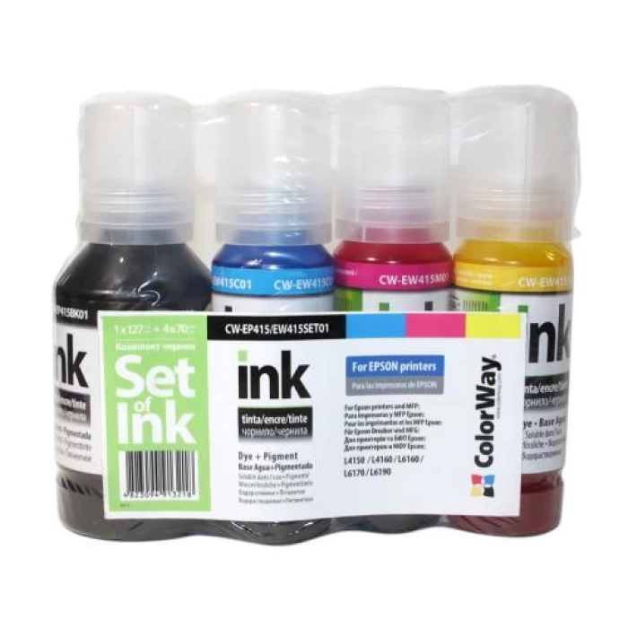 Набір водорозчинних чорнил ColorWay для Epson L4150/L4160/L6160/L6170