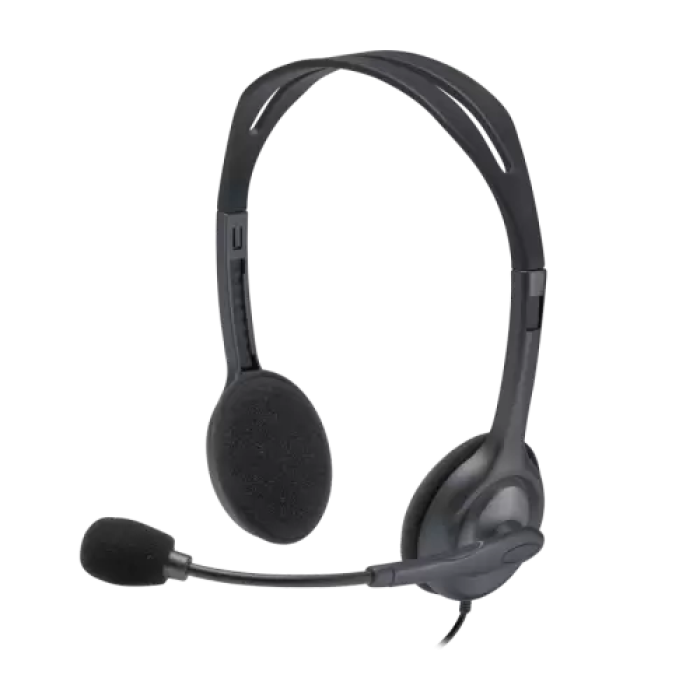 Провідна гарнітура Logitech H111 з мікрофоном, чорна