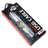 Кабель USB для принтера (USB-A — USB-B) Atcom Premium 1,8 м білий