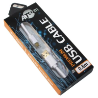 Кабель USB AM–miniUSB (шнур USB) Atcom Premium 17295 0,8 м білий