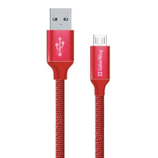 Кабель USB (USB-шнур) ColorWay CW-CBUM002-RD USB 2.0, 1 м, червоний