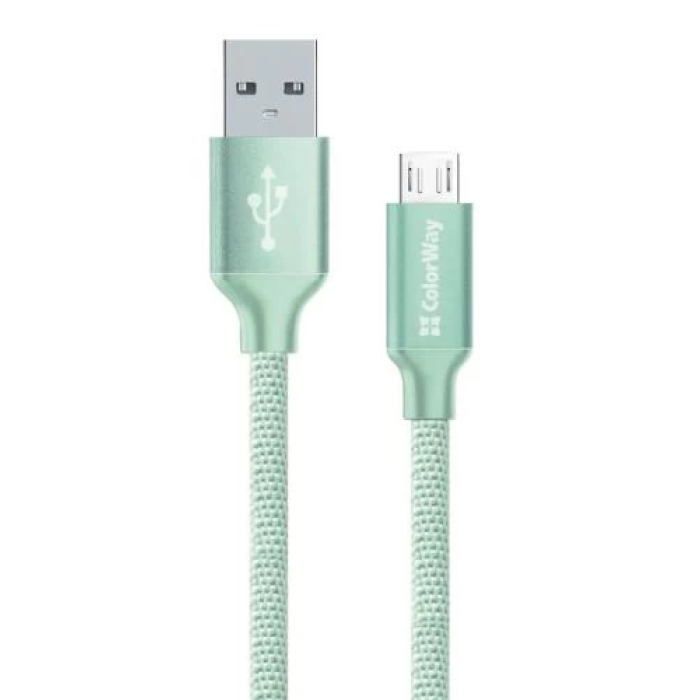 Кабель ColorWay USB 2.0 AM — microUSB, 1 м, м’ятний
