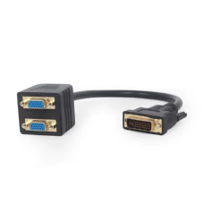 Сплітер DVI на 2 VGA (розгалужувач) Cablexpert A-DVI-2VGA-01 пасивний, 2 монітори