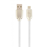 Кабель USB — microUSB (шнур USB) Cablexpert CC-USB2R-AMmBM-1M-W 1 м, білий, 2,1 А