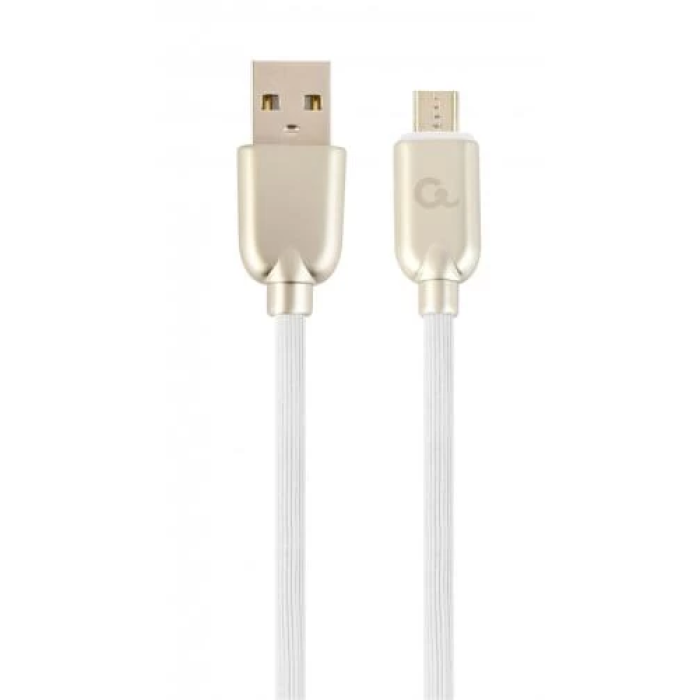 Кабель USB–microUSB Cablexpert 1 м, білий, 2,1 А