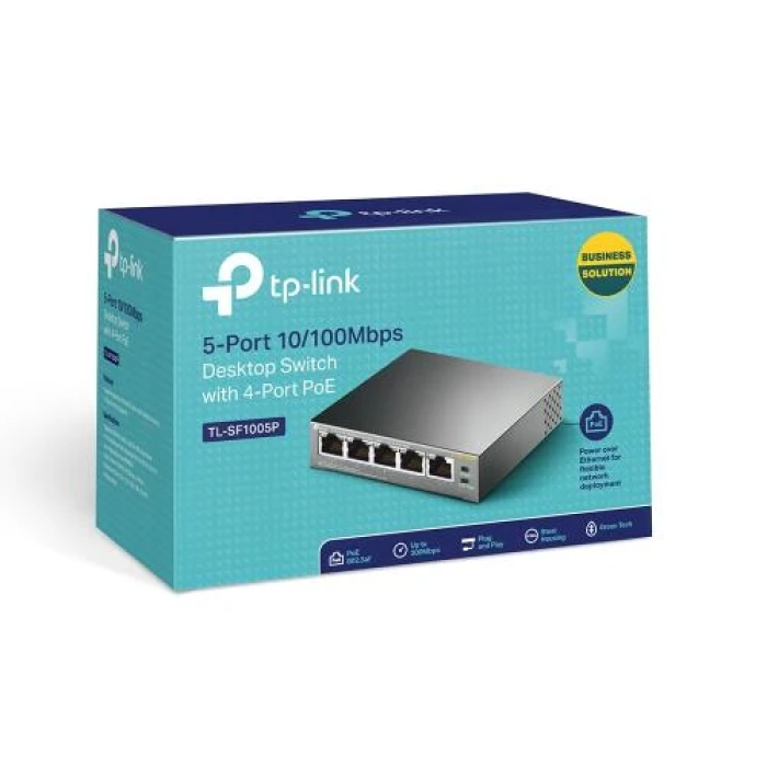 TP-Link TL-SF1005P — мережевий комутатор на 5 портів із 4xPoE