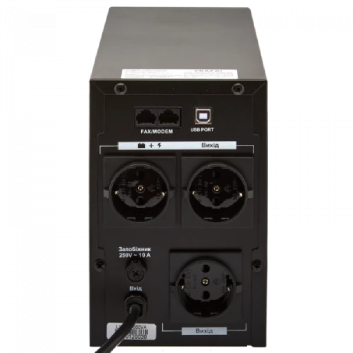 ДБЖ LogicPower LPM-UL1100VA Black — потужність 1100 ВА