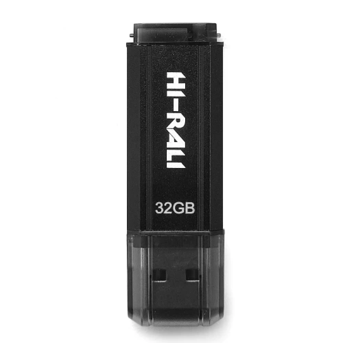 Флешка Hi-Rali Stark 32 ГБ чорна з USB 2.0
