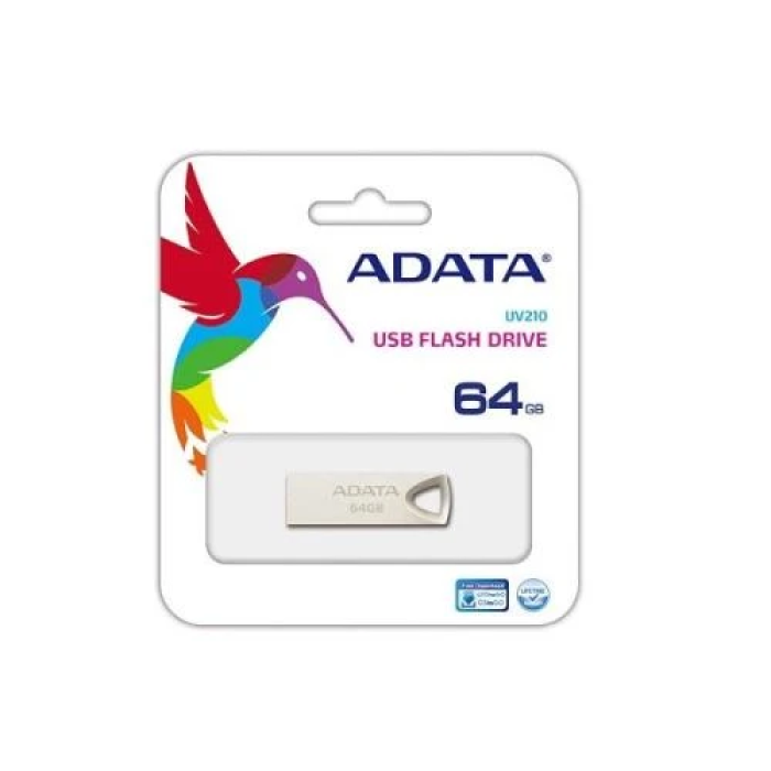 USB-флешка ADATA UV210 на 64 ГБ, срібляста