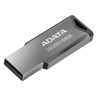 Флешка USB (USB-накопичувач) ADATA UV250 64 ГБ, срібляста, USB 2.0